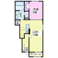 サンヴェール大芝Ⅲ　Aの物件間取画像